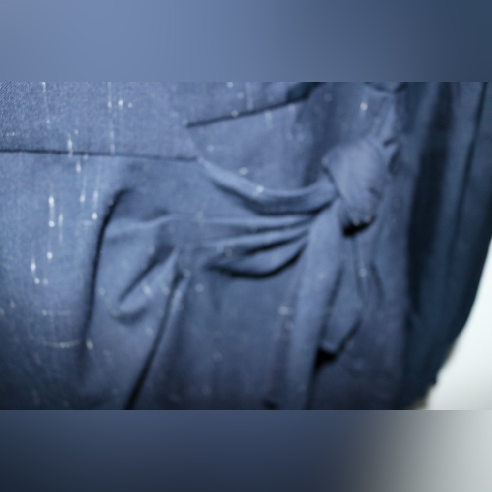 Rebecca Taylor Navy Cross Hatch Dress- Size 12 - Picture 7 of 11